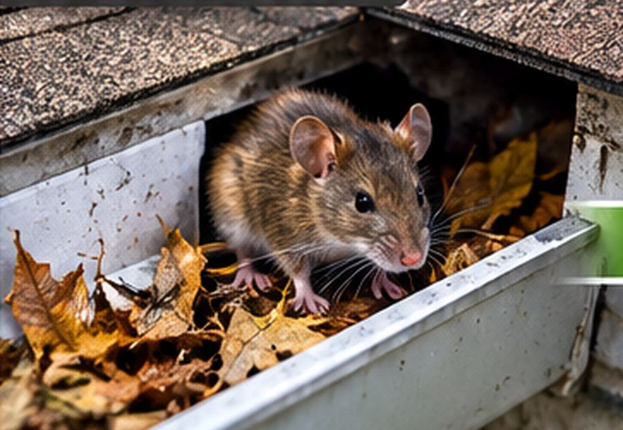 Open gutter illustrates potential pest access