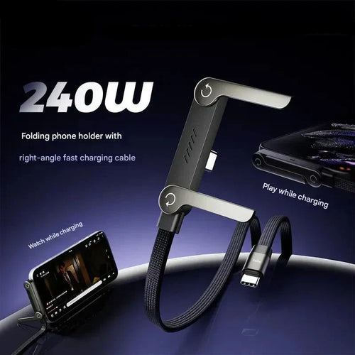 2-in-1 Invisible Holder Charger Cable⚡240w super fast charging Fast Charging Cord
