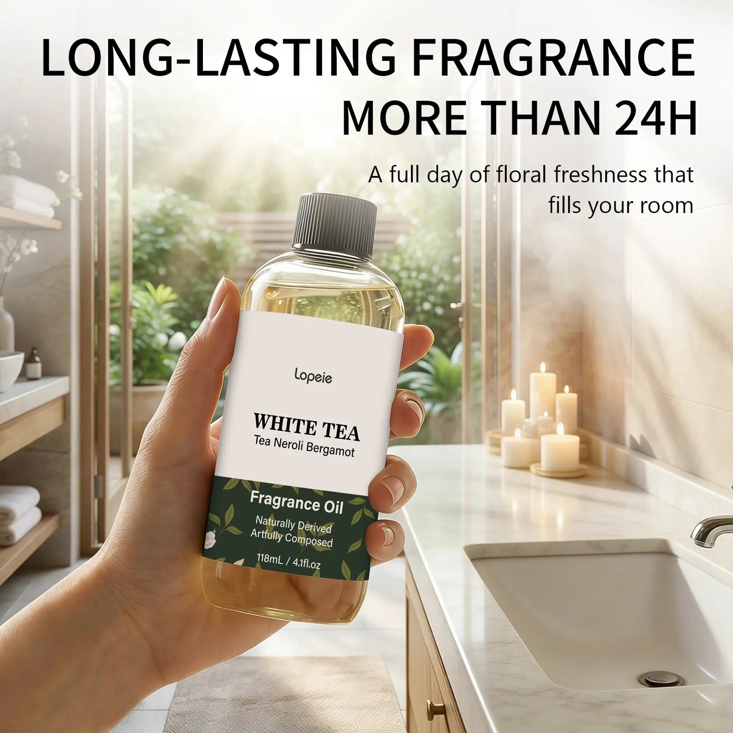 Lopeie Hotel Diffuser Oil Refill 118ml White Tea & Neroli
