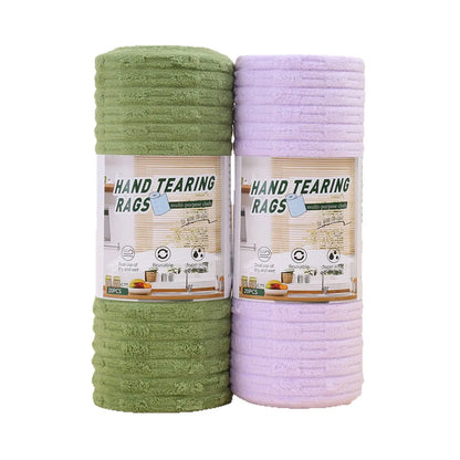 20-Piece Reusable Tear-Away Microfiber Cleaning Cloth Roll