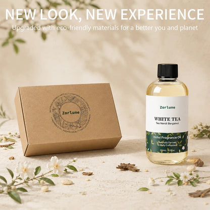 Zorlune Hotel Diffuser Oil Refill – 🌼White Tea, 🏵️Neroli & Bergamot Home Fragrance