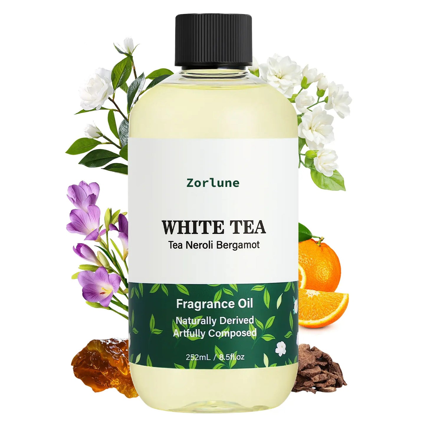 Zorlune Hotel Diffuser Oil Refill – 🌼White Tea, 🏵️Neroli & Bergamot Home Fragrance