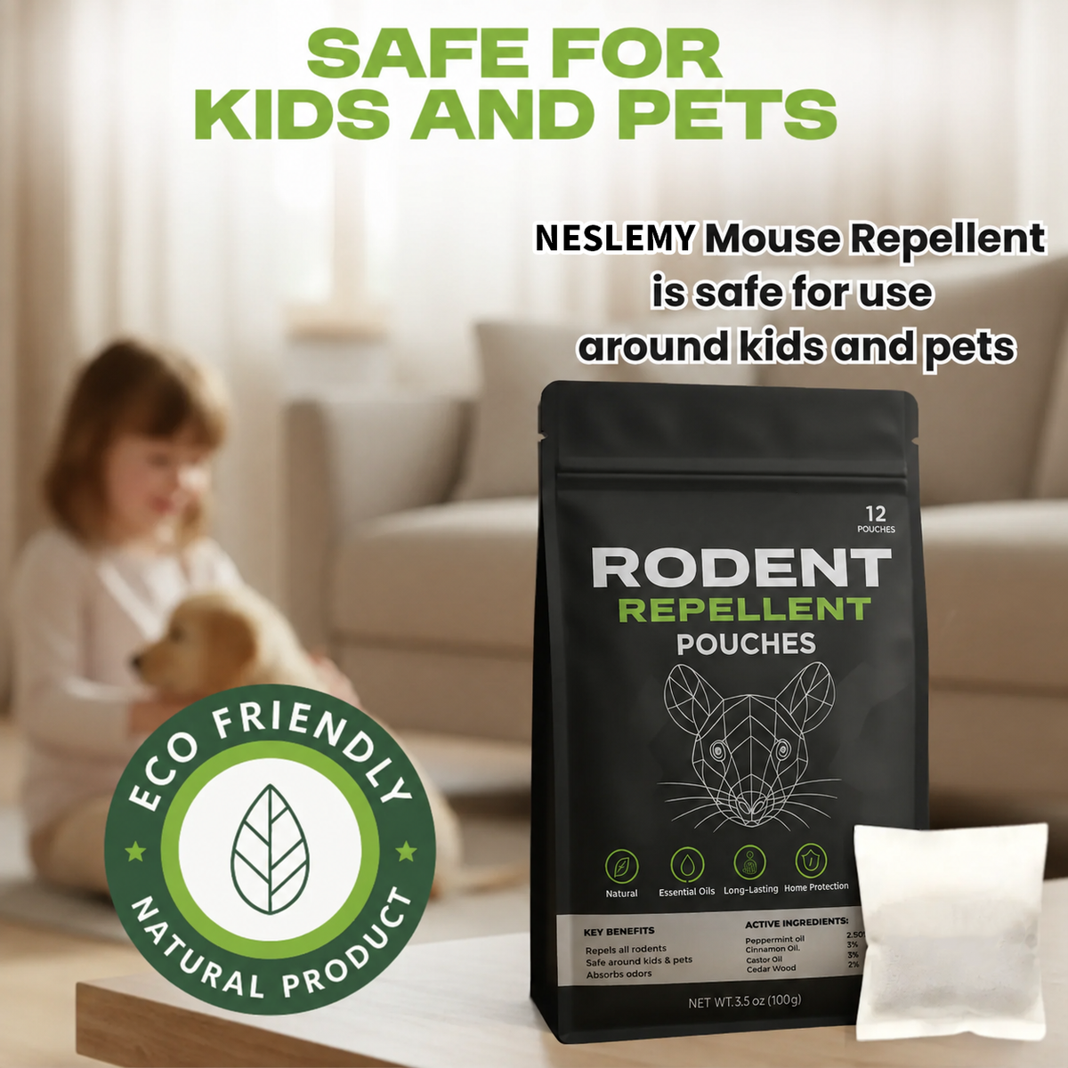 NESLEMY® Natural Rodent Repellent Pouches