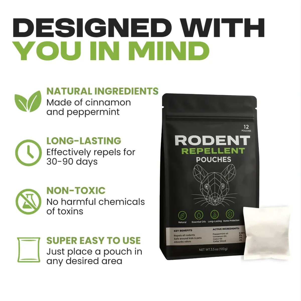 NESLEMY® Natural Rodent Repellent Pouches
