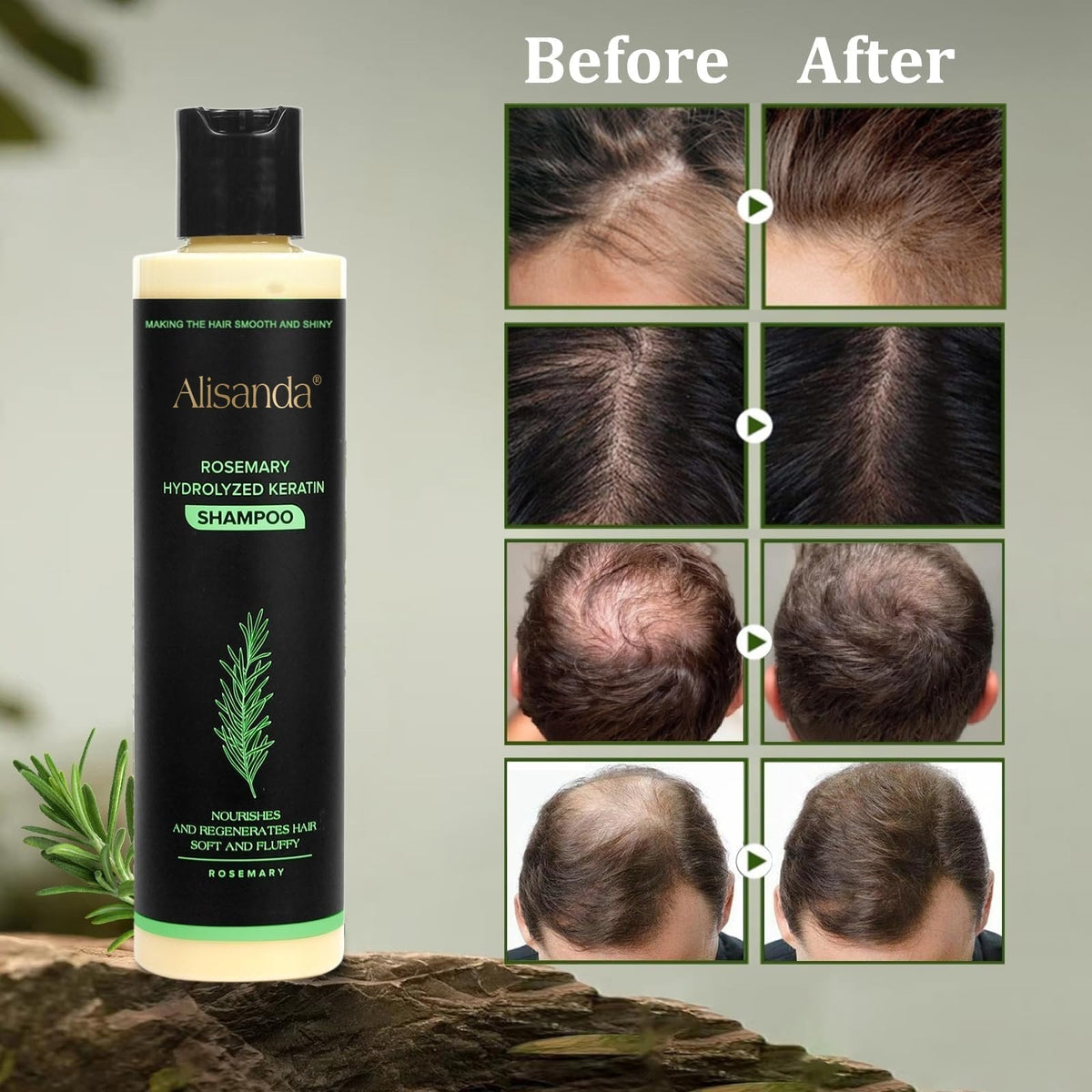 Alisanda® Organic Rosemary Hair Growth Shampoo