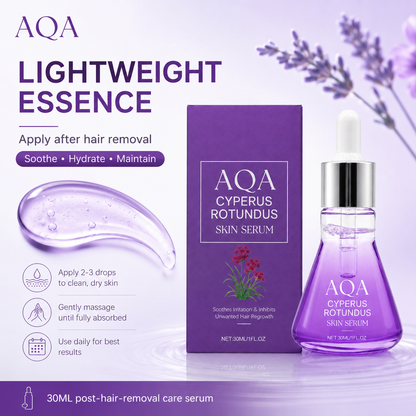AQA Hair Removal Care Essence – Calm Skin, Smooth Longer, Post-Hair Removal Serum for Soothing, Hydration & Unwanted Hair Regrowth Care, 30ML