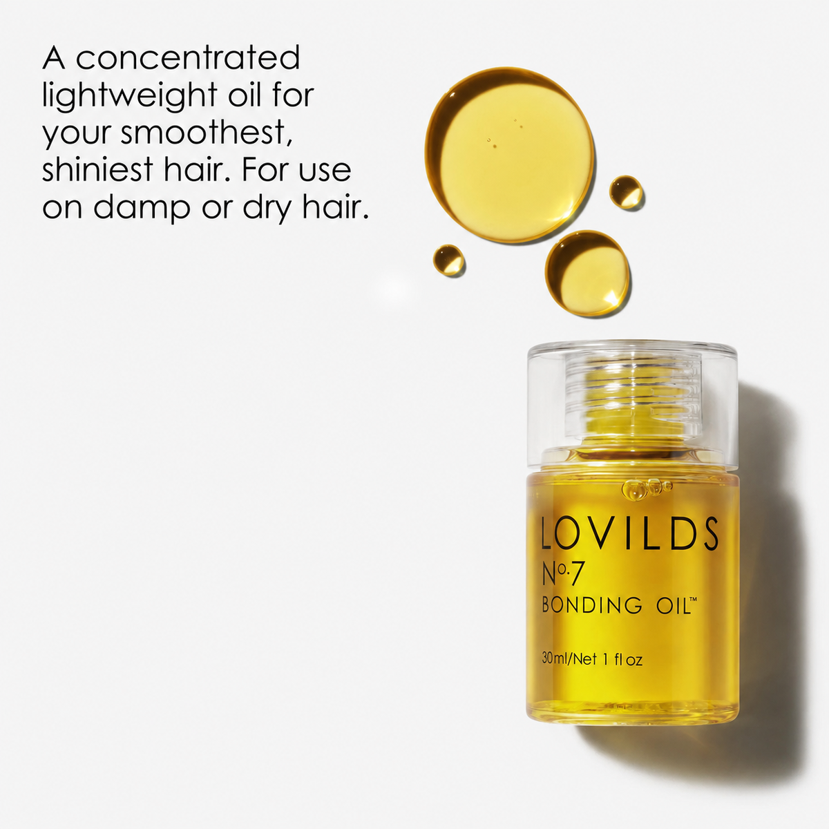 Applying a few drops of hair oil